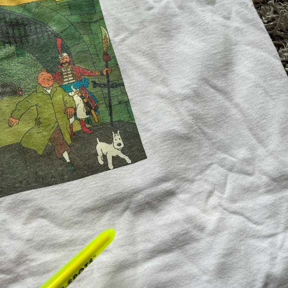 Tintin T-shirt Vintage "Le Sceptre S'ottokar" Sz Large Made in France - Picture 9 of 9